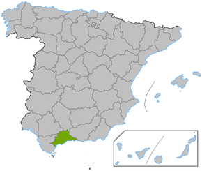 Poziția regiunii Málaga