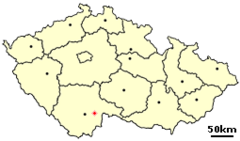 Localisation de la ville tchèque Trebon.png