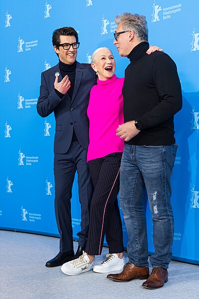 File:MKr24738 Guy Nattiv, Helen Mirren and Lior Ashkenazi (Golda, Berlinale 2023).jpg