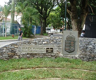 Hungary Square located in Caracas, donated by Leopoldo Lopez the mayor of the Chacao Municipality, after laborious efforts of the Hungarian Honorary Consul Janos Fenyves Magyarter020.jpg