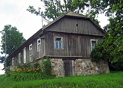 Ein Ferienhaus in Majewo Kościelny.