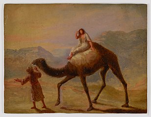 Man with Woman on Camel