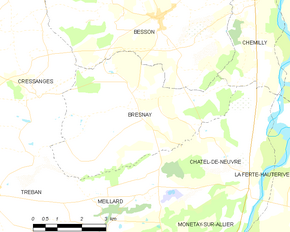 Poziția localității Bresnay