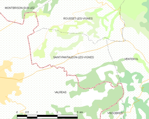 Poziția localității Saint-Pantaléon-les-Vignes