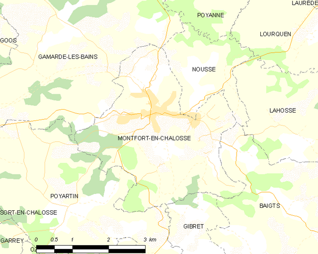 Poziția localității Montfort-en-Chalosse