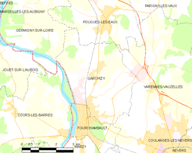 Mapa obce Garchizy