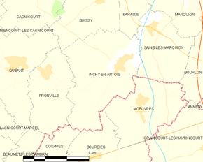 Poziția localității Inchy-en-Artois