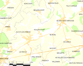 Mapa obce Rollancourt