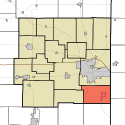 Map highlighting Boston Township, Wayne County, Indiana.svg