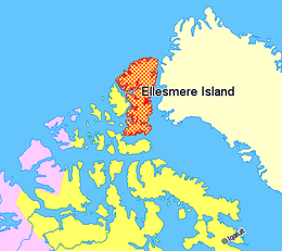 Map indicating Ellesmere Island, Nunavut, Canada.png