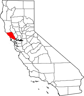 Poloha county v štáte Kalifornia