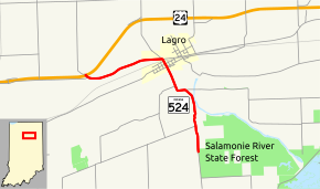 Map of Indiana State Road 524.svg