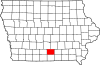 Map of Iowa highlighting Lucas County.svg