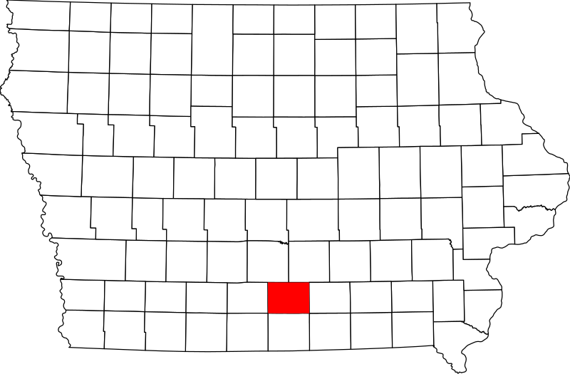 صورة:Map of Iowa highlighting Lucas County.svg