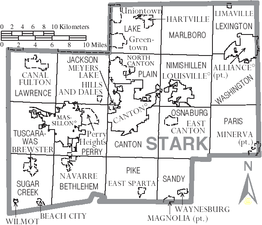 Kaart van Stark County