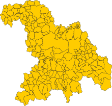 I confini territoriali dei comuni della provincia di Alessandria.