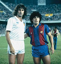 Диего Марадона и Марио Кемпес, 1982.
