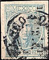 25c used thick paper, nr. 1, year 71, Mexico district (№ 68c)