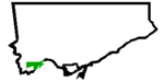 Location of Mimico within Toronto