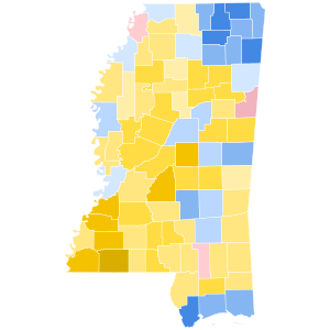 Mississippi Presidential Election Results 1960.svg