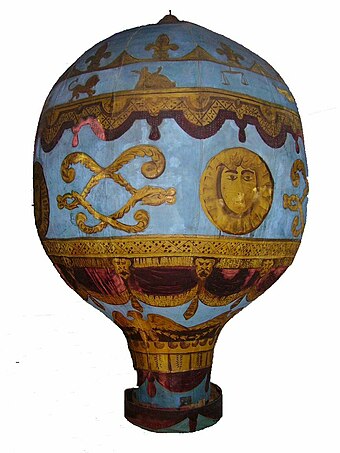 A model of the Montgolfier brothers' balloon at the London Science Museum
