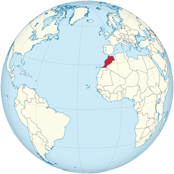 File:Morocco on the globe (undisputed) (Cape Verde centered).svg