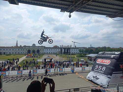 Motocross riders in Modena