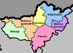 A map of the districts in Nograd County Nograd districts.png