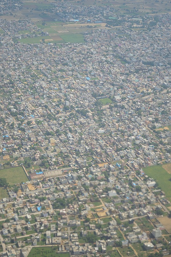 Aerial view of western Najafgarh in 2016