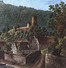 Historische Darstellung der Vorderburg (Carl Philipp Fohr um 1800)