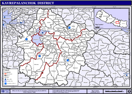 Distretto di Kavrepalanchok – Mappa