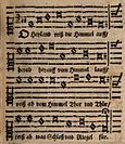 First print of the melody, 1666