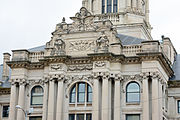 The old Vanderburgh County Courthouse in Evansville, Indiana, US This is an image of a place or building that is listed on the National Register of Historic Places in the United States of America. Its reference number is 70000010.