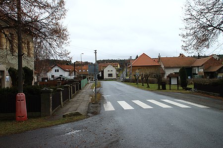 Olešná, střed obce