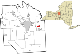 Location in Onondaga County and the state of New York.