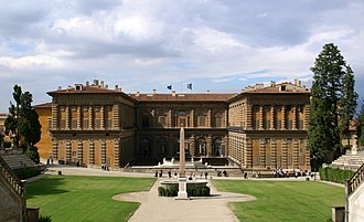 Palazzo Pitti on Boboli Gardens' side Palazzo Pitti Gartenfassade Florenz.jpg