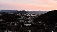 Panoramic view of central Yamaguchi in the evening light.jpg