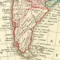 Mapa de Homann Heirs e Johann Matthaus Haas de 1746, a Terra Magallánica é mencionada como "Outer Chile".