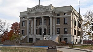 Pawnee County, Nebraska courthouse from NW 1.JPG