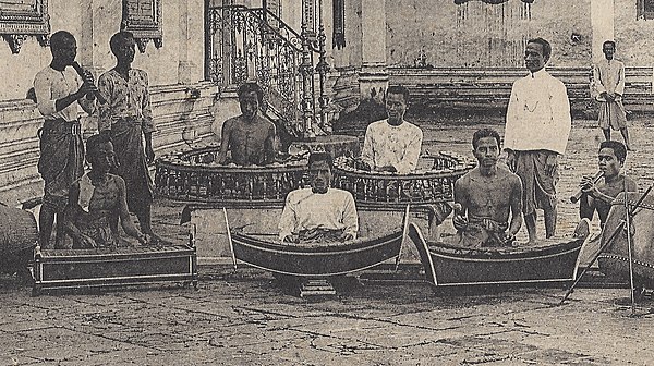 Cambodian orchestra for royal dances at the beginning of 20th century