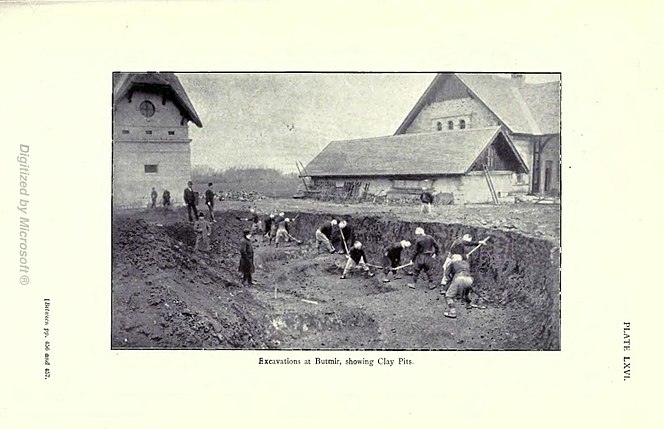 Excavations at Butir, showing Clay Pits. [Between pp. 456 and 457.