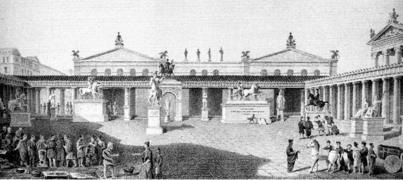 El foro de Pompeya, por William Gell (1777–1836).