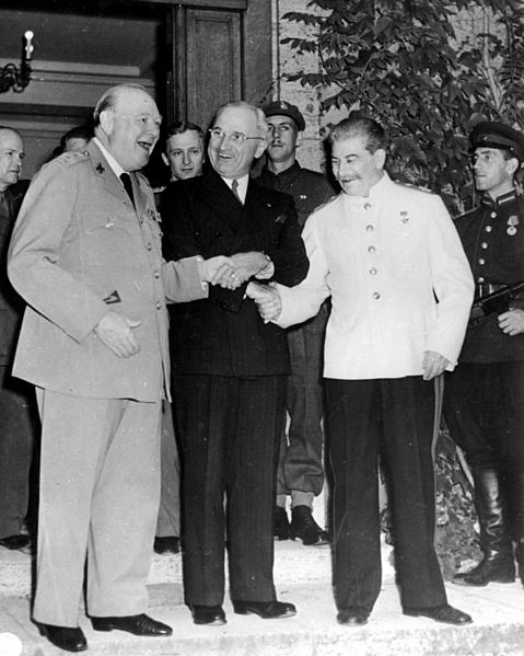 Churchill y Stalin en la Conferencia de Postdam en 1945