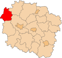 Okres Sępólno na mapě vojvodství