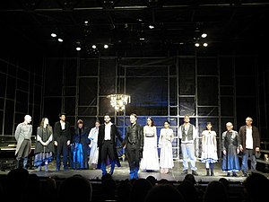 Kraj predstave Zli dusi (Fjodor Dostojevski) na sceni Raša Plaović Narodnog pozorišta, 30. oktobar 2018.