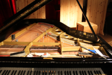 Phillip Zoubek's prepared piano Prepared piano of Phillip Zoubek loft november 2013.xcf