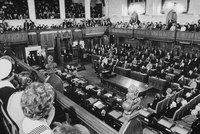 President Nixon Addresses a joint session of the Canadian Parliament, in Ottawa, Canada - NARA - 194761 (cropped).tif