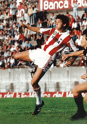 A young Baggio with Lanerossi Vicenza