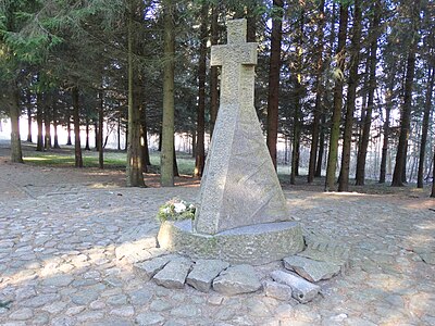 A cross commemorating the victims of the Rainiai massacre, committed by the Soviet NKVD on 24–25 June 1941