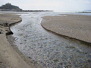 Red River (Amal) river in south Cornwall, United Kingdom